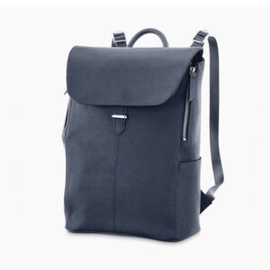 Samsonite Navy Blue Leather Backpack
